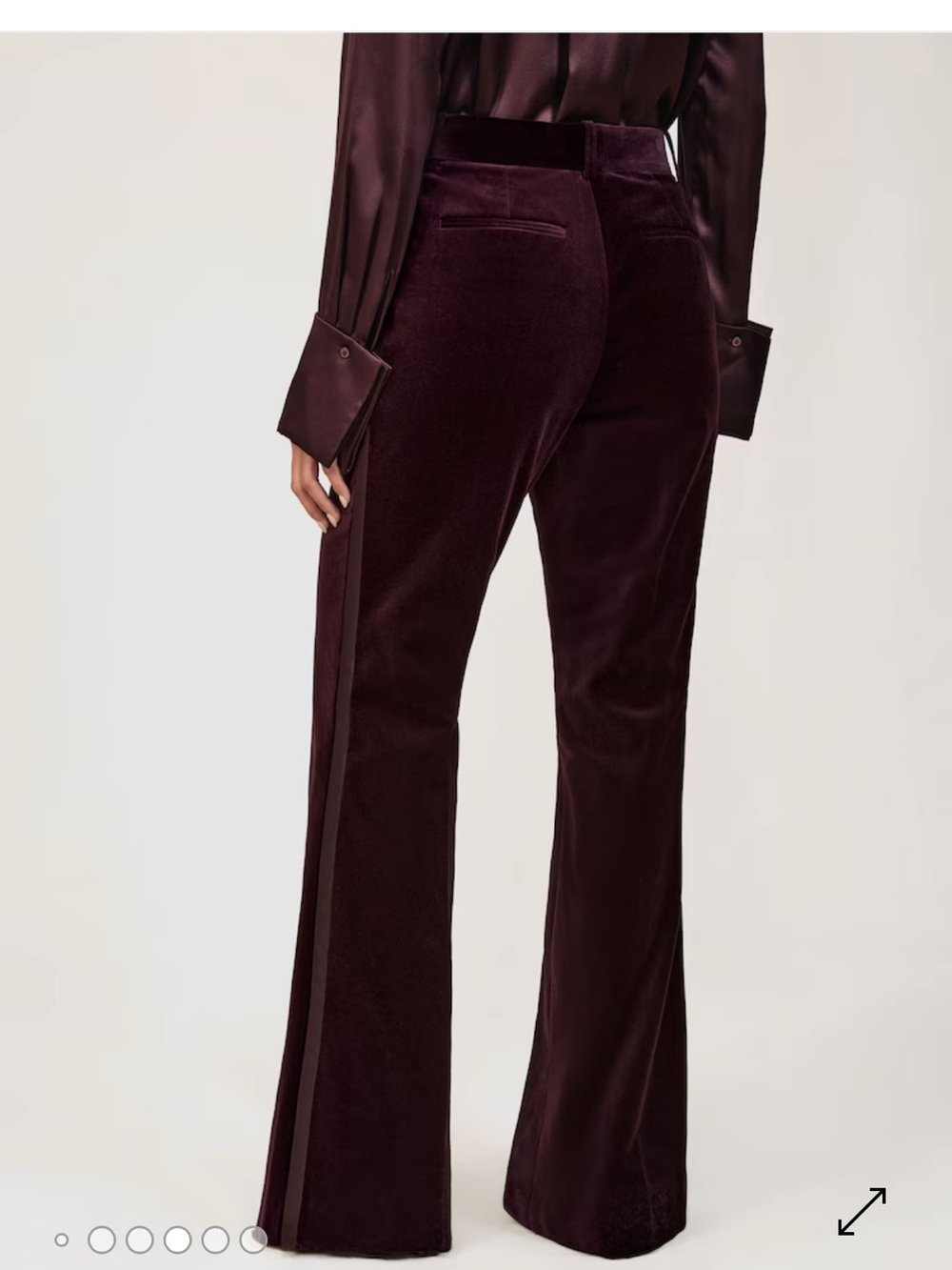 REISS Velvet Suit in Burgendy - Picture 9 of 11